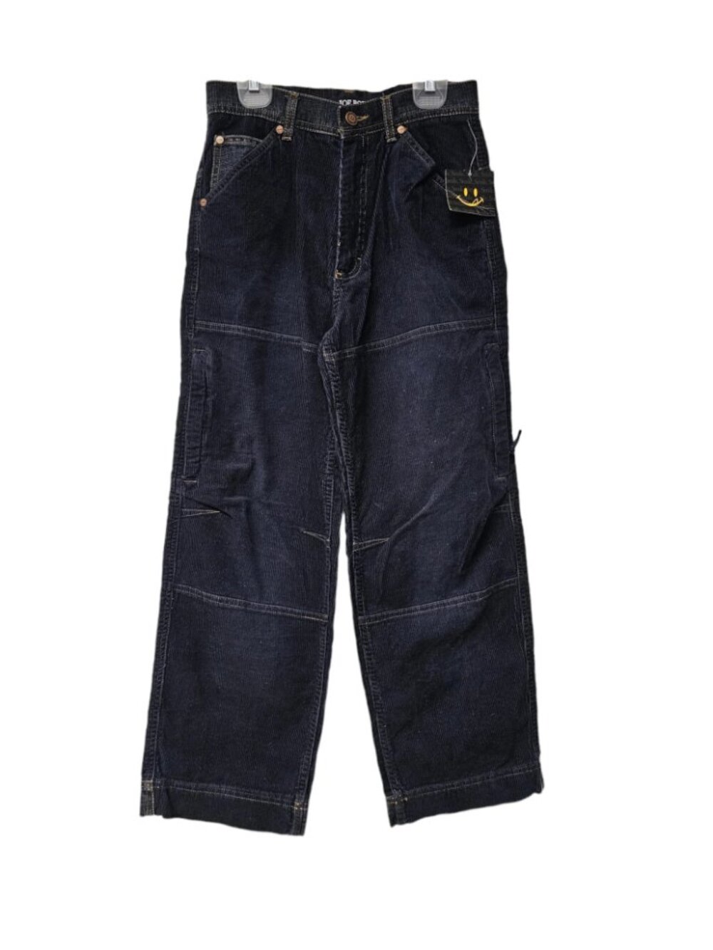 2003 DEADSTOCK Joe Boxer black and blue denim corduroy carpenter pants